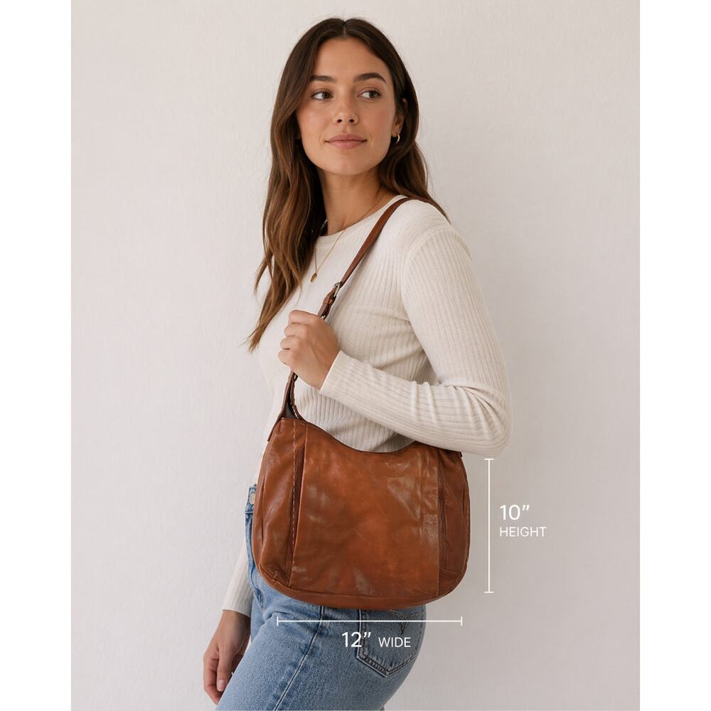 Osgoode Marley women's Brown leathe Sydney Cross body Hobo bag